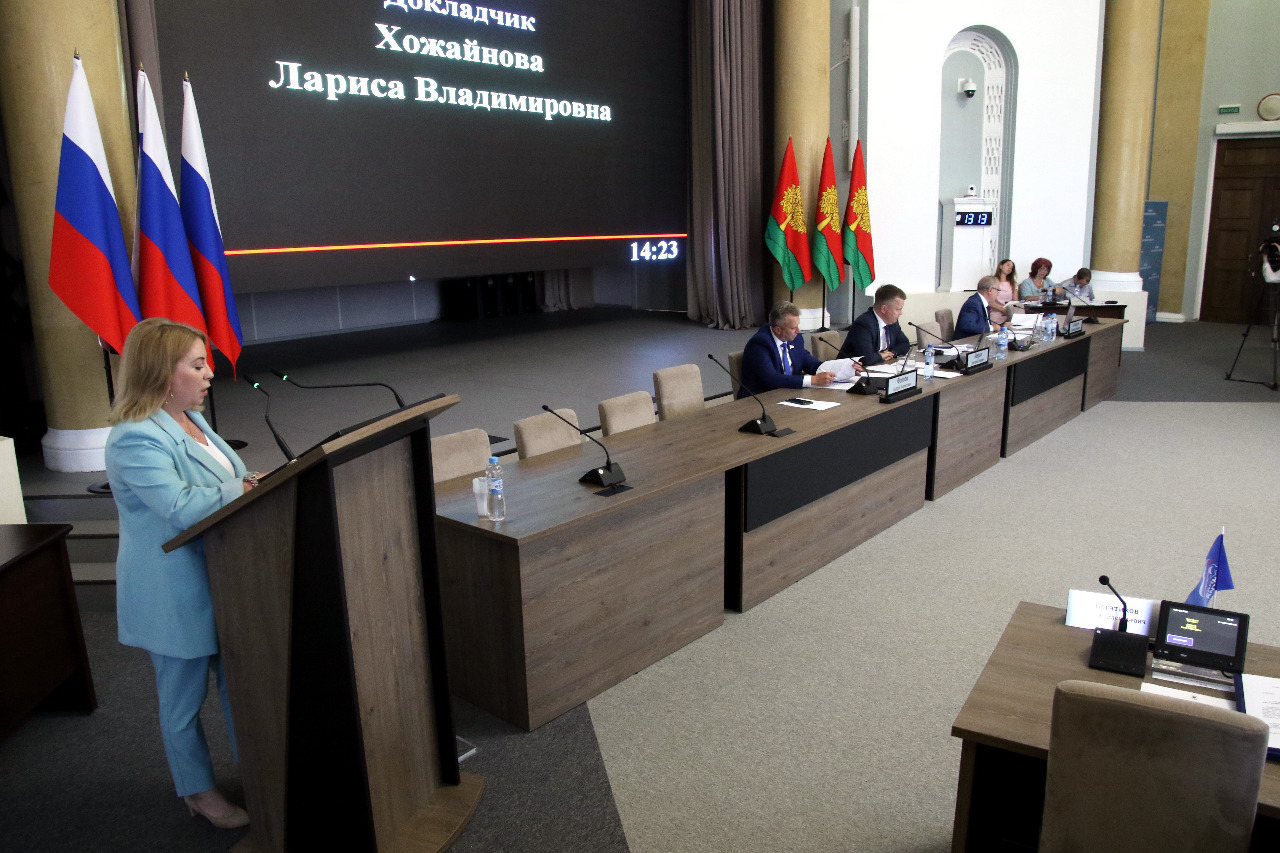 Председатель Контрольно-счетной палаты Липецкой области Хожайнова Л.В. отчиталась перед депутатами о деятельности палаты  в 2021 году